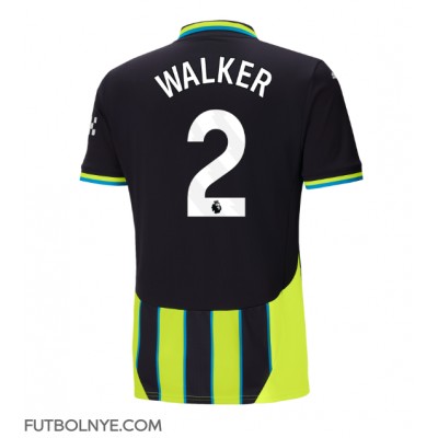 Camiseta Manchester City Kyle Walker #2 Visitante Equipación 2024-25 manga corta Camiseta Manchester City Kyle Walker #2 Visitante Equipación 2024-25 manga corta